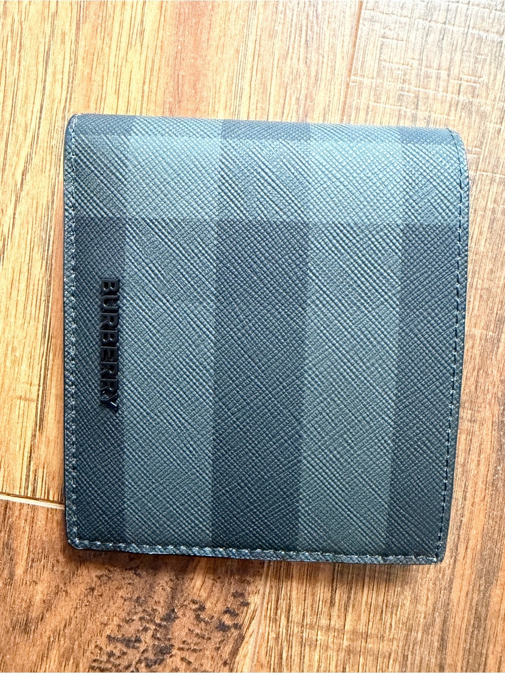 Burberry Black Textured Check Men's Wallet